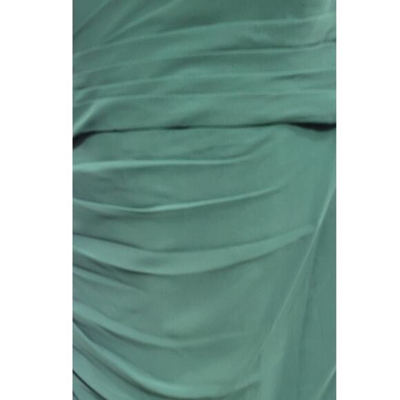 Azazie Green One Shoulder Dress - Picture 6 of 14